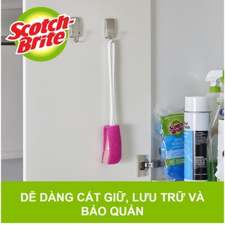 Cây cọ rửa bình, chai lọ Scotch Brite 3M đa năng - Không gây trầy xước, lớp mút cao cấp lấy sạch vết bẩn