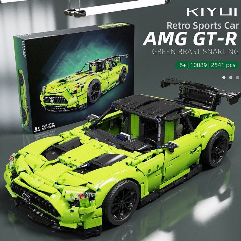 Đồ chơi Lắp ráp mô hình Technic 10089 Siêu Xe Mercedes AMG GT-R màu xanh