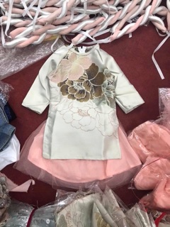 Set áo dài kèm mấn
