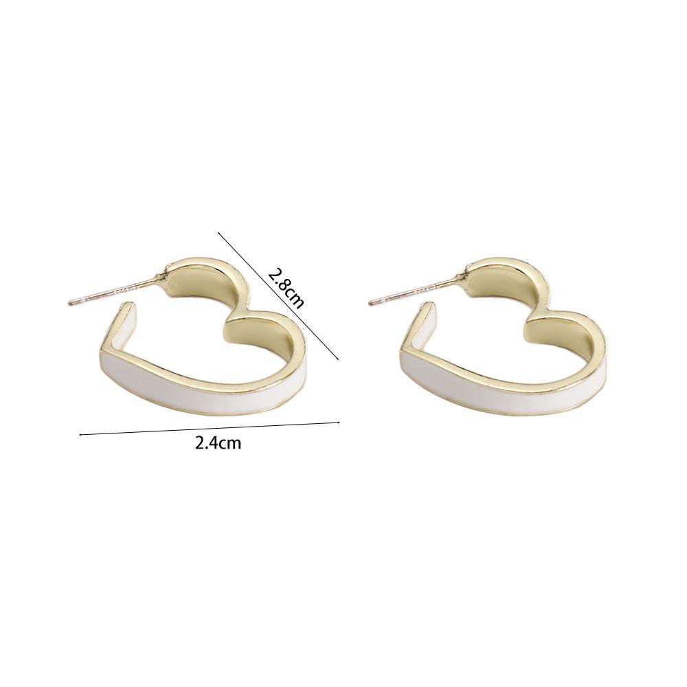 Khuyên Tai Tròn Rỗng Họa Tiết Hình Học Rỗng Cho Nữ|Bông Tai Hình Trái Tim Màu Sắc Thời Trang Hàn Quốc