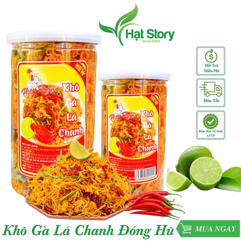 Combo 500Gr Khô Gà Lá Chanh + Khô Heo Cháy Tỏi Hàng Loại 1 Thơm, Sạch, Cam Kết Ngon
