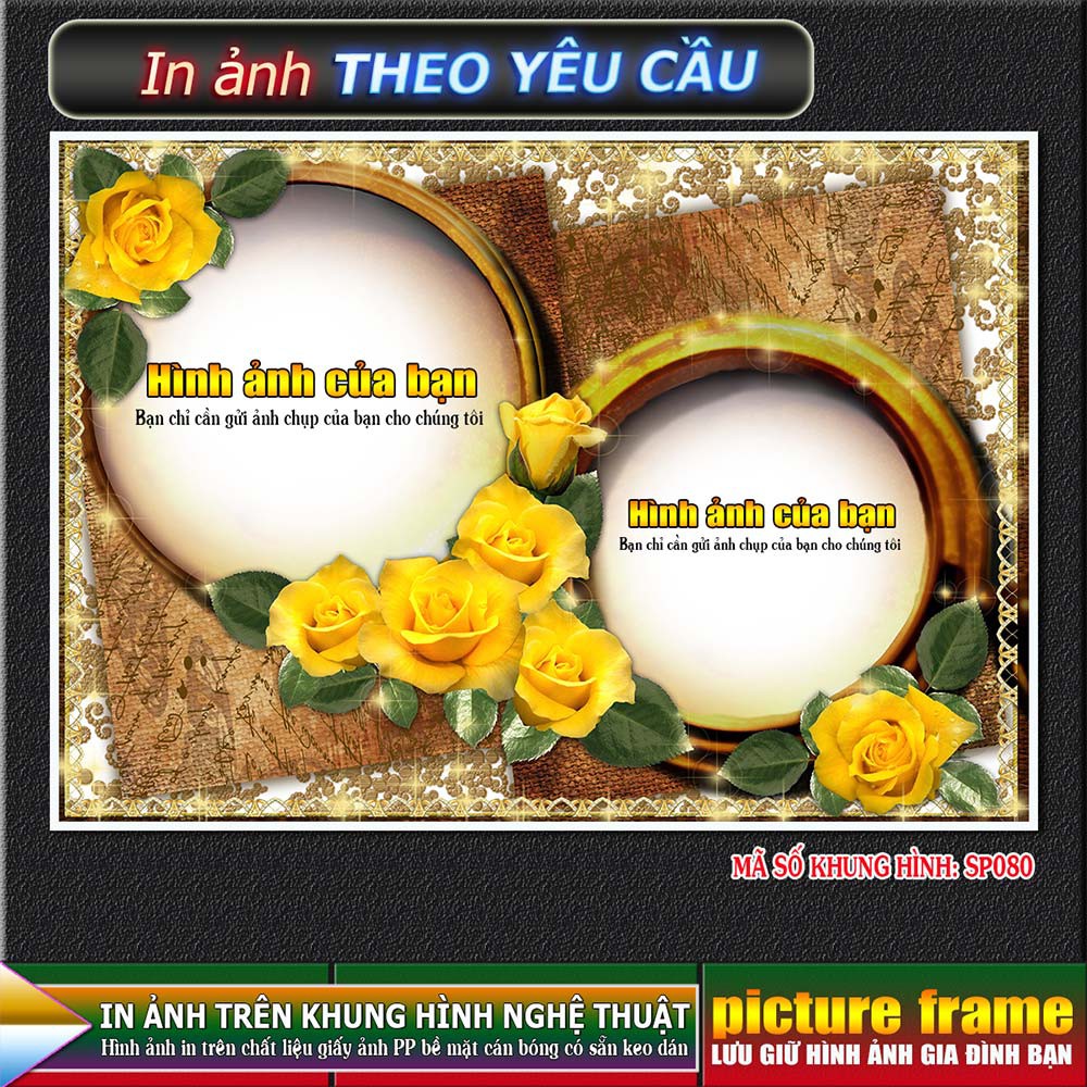 [IN ẢNH THEO YÊU CẦU] - lồng ghép ảnh vào khung hình nghệ thuật. Kích thước 10x15cm.