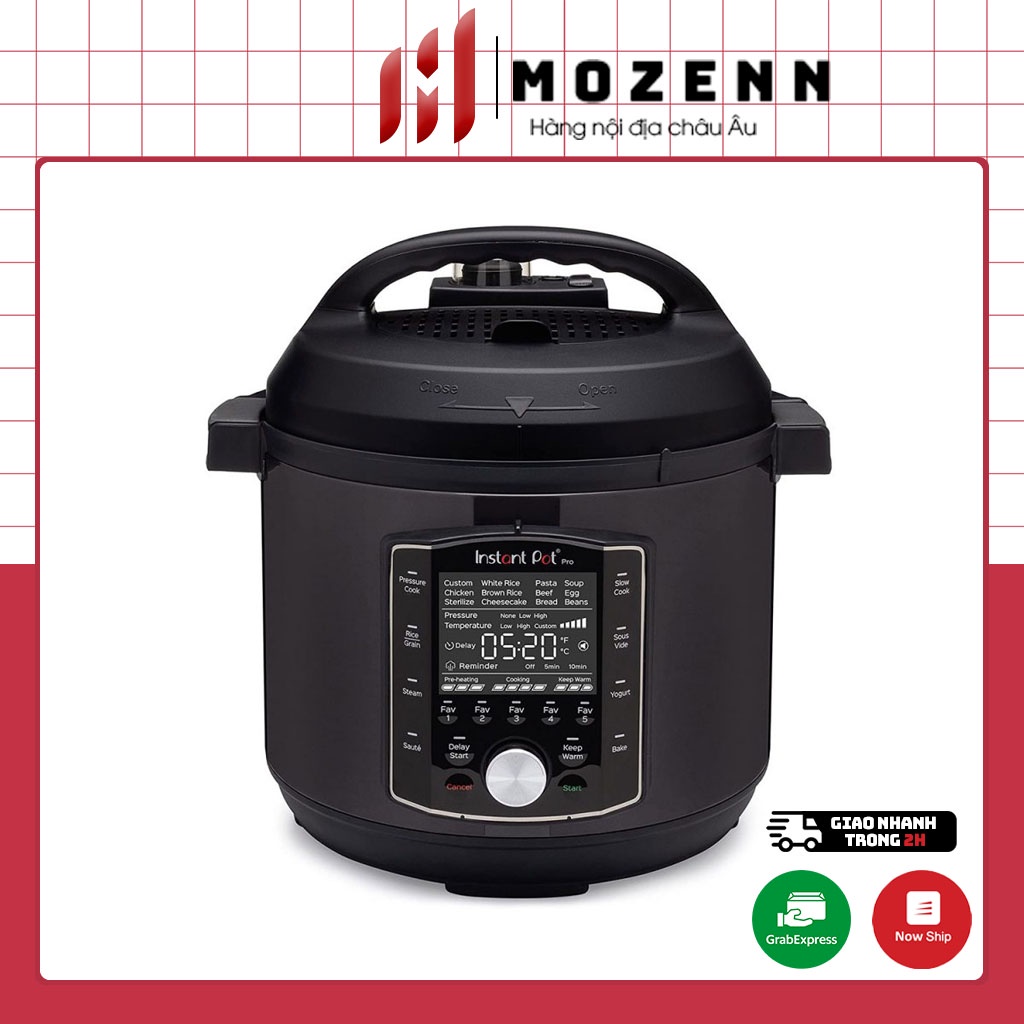 Nồi áp suất đa năng Instant Pot Pro 10 in 1 bản mới nhất [nhập Đức chính hãng]