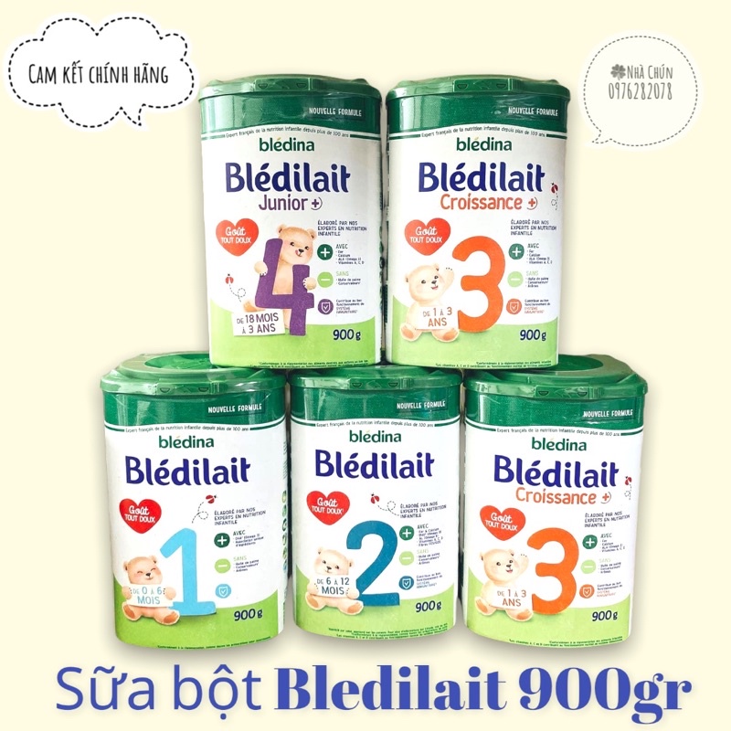 Sữa bột Bledilait Pháp số 1-2-3-4 hộp 900gr