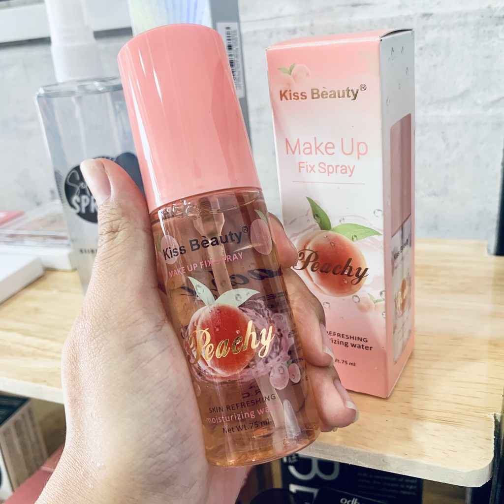 Xịt Khoáng Khóa lớp Nền Trang điểm Kiss Beauty Peachy 75ml - BOBSHOP | BigBuy360 - bigbuy360.vn