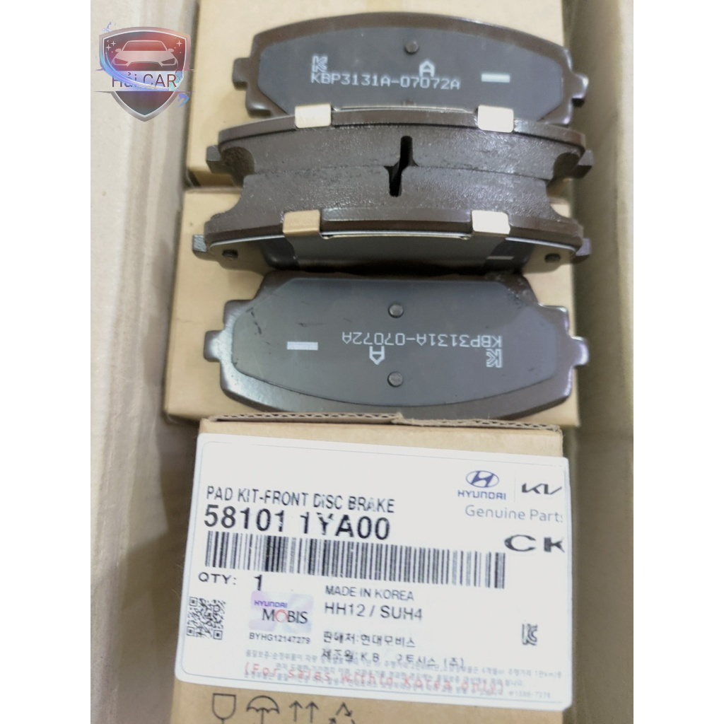 MÁ PHANH TRƯỚC KIA MORNING, PICANTO 2011 – 2018 CHÍNH HÃNG 581011YA00