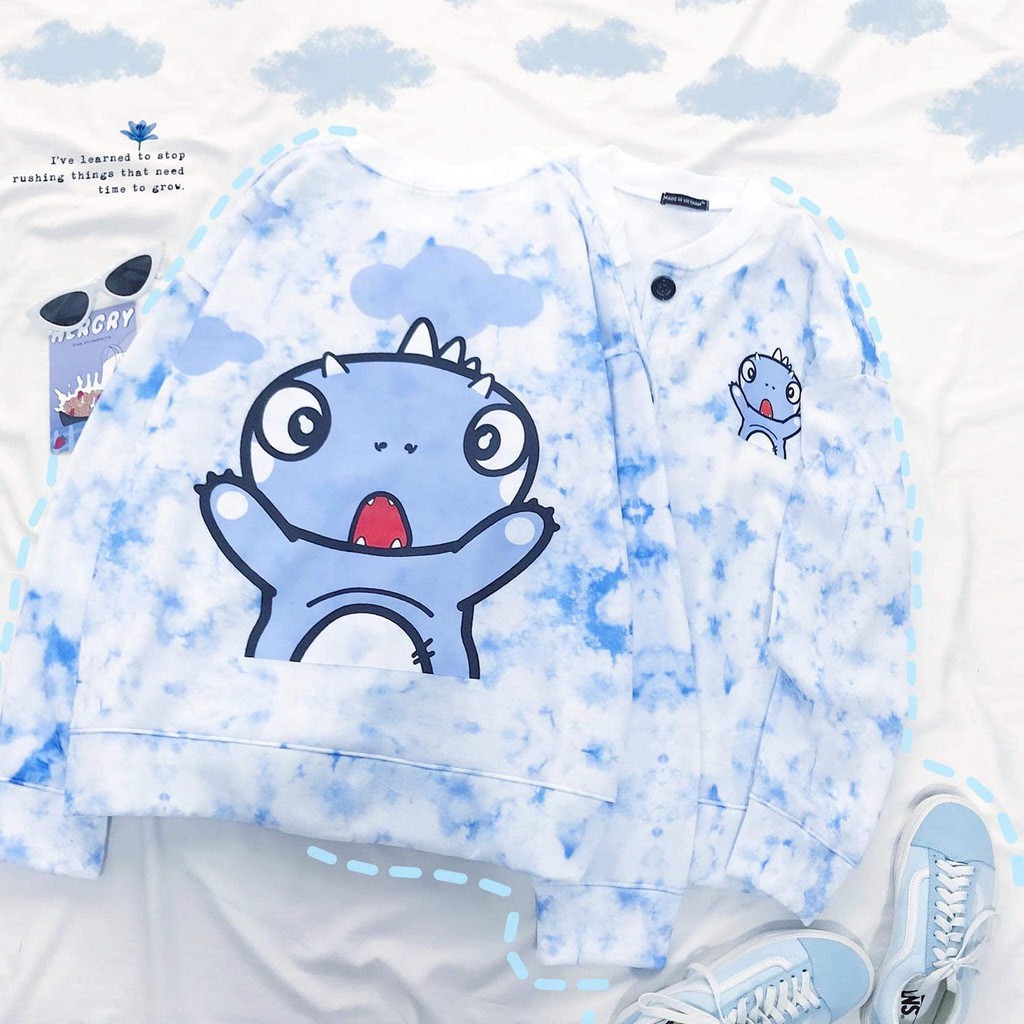 [Kèm hình thật] Áo khoác cardigan khủng long cute Dinosaur - cryaotic10
