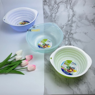 Bộ thau rổ nhựa to Duy Tân, đa năng dùng rửa thực phẩm, đựng hoa quả