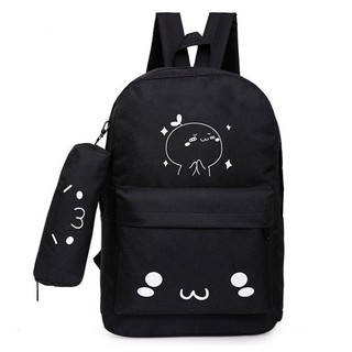 Bộ 2 món balo vải đi học dành cho nữ đa năng xinh xắn,cute