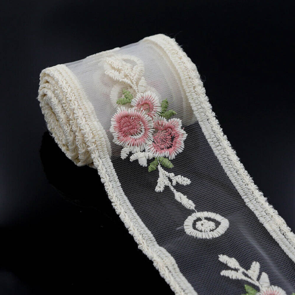 QQMALL Accessories Flowers White Floral Sewing Lace Ribbon
