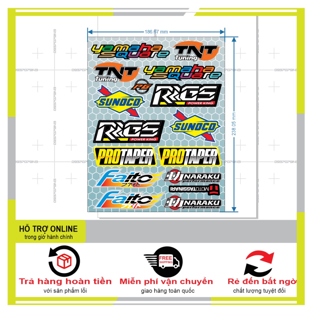 LOGO STICKER FAITO GRS 02 - DUNG DECAL