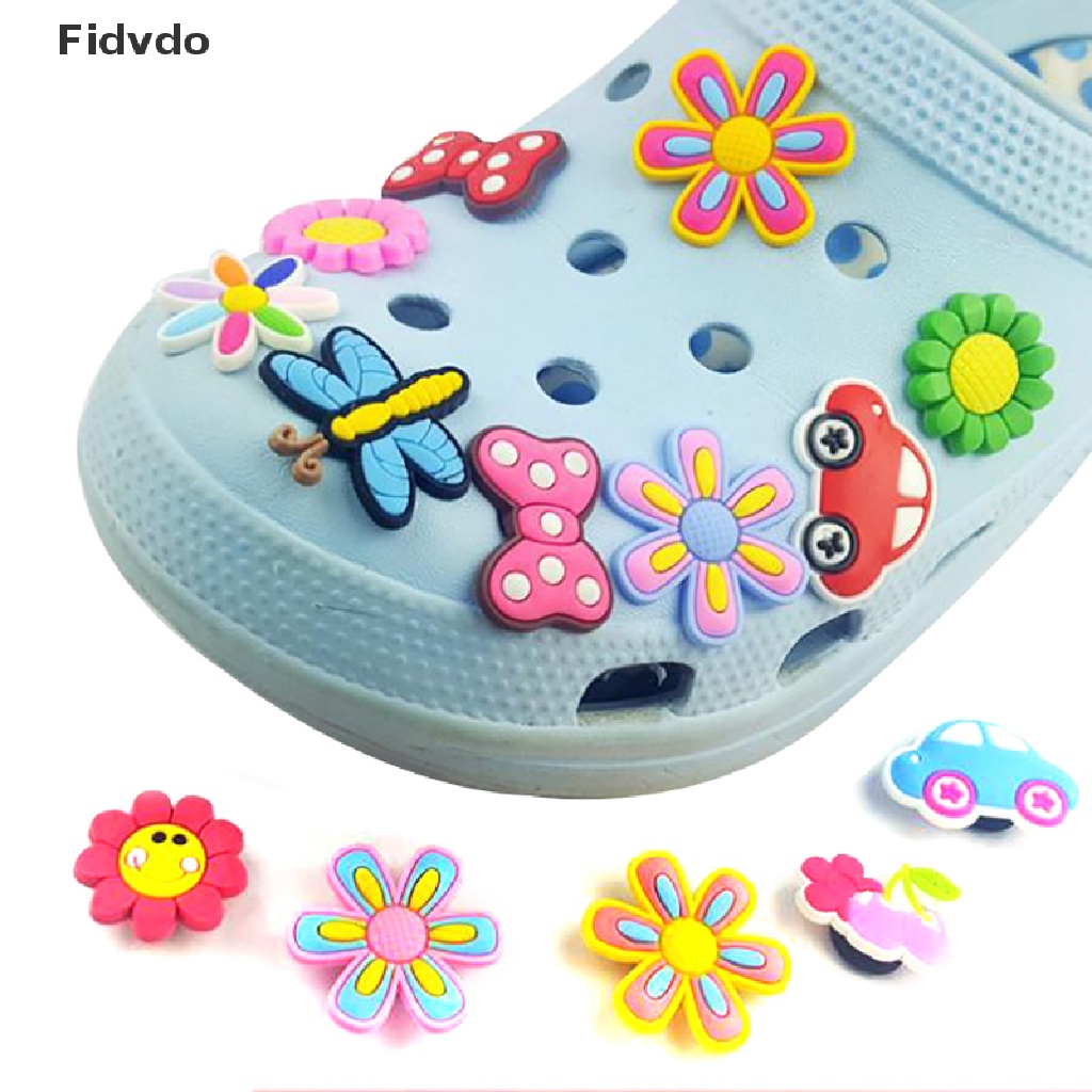 Fidvdo 20Pcs Crocs Jibbitz Random Style PVC Cute Cartoon Shoes Charm for Crocs Slipper PH