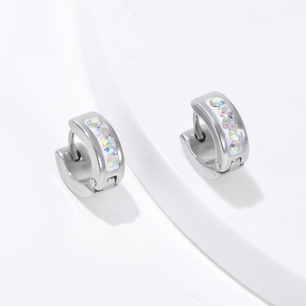 Khuyên Tai Tròn Nhỏ Bằng Thép Không Gỉ 9mm Màu Sắc Cổ Điển Dành Cho Nam Và Nữ Bán Sỉ