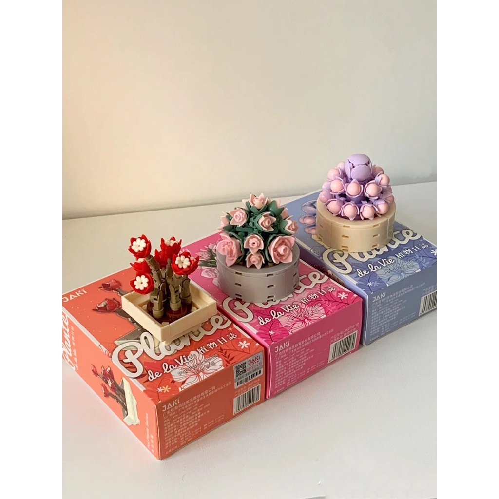 Đồ chơi lắp ráp hoa, chậu hoa cây cảnh mini độc đáo nhiều mẫu Jaki