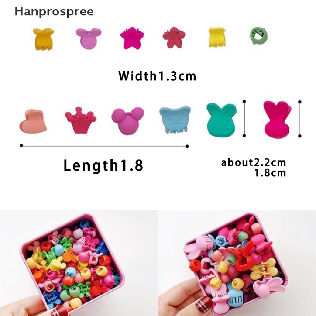 Set 50 Kẹp Tóc Càng Cua Đính Hoa / Thỏ Mini Dễ Thương Cho Bé Gái Tốt