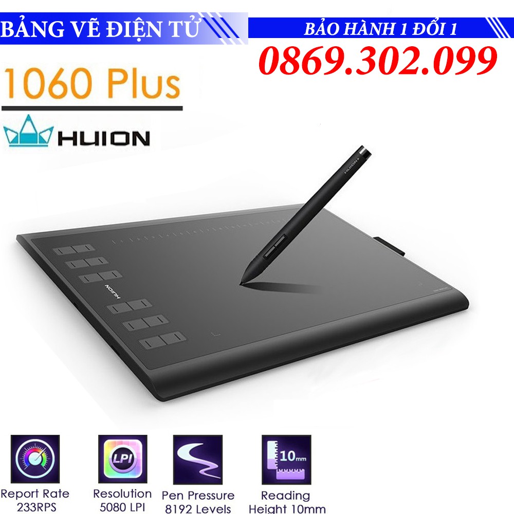 Bảng vẽ điện tử Huion 1060P - Thiết kế Chữ ký điện tử truyện tranh