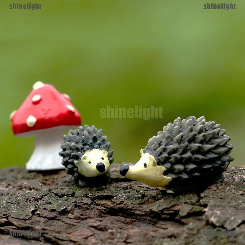 Set 3 Đồ trang trí Nhím Mini Trang Trí Chậu Cây Bonsai / Nhà Búp Bê