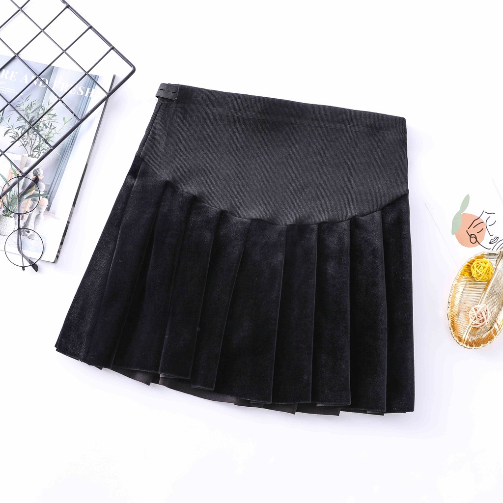 Chân Váy Bầu Xinh CVB61 nhung ngắn CÓ SẴN