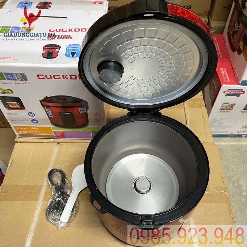 Nồi Cơm Điện GUGKDD Hàn Quốc GK-208 Dung Tích 1.2 và 2.0 Lít Lòng Siêu Dày, Nấu Cơm Ngon- bảo hành toàn quốc 12 tháng