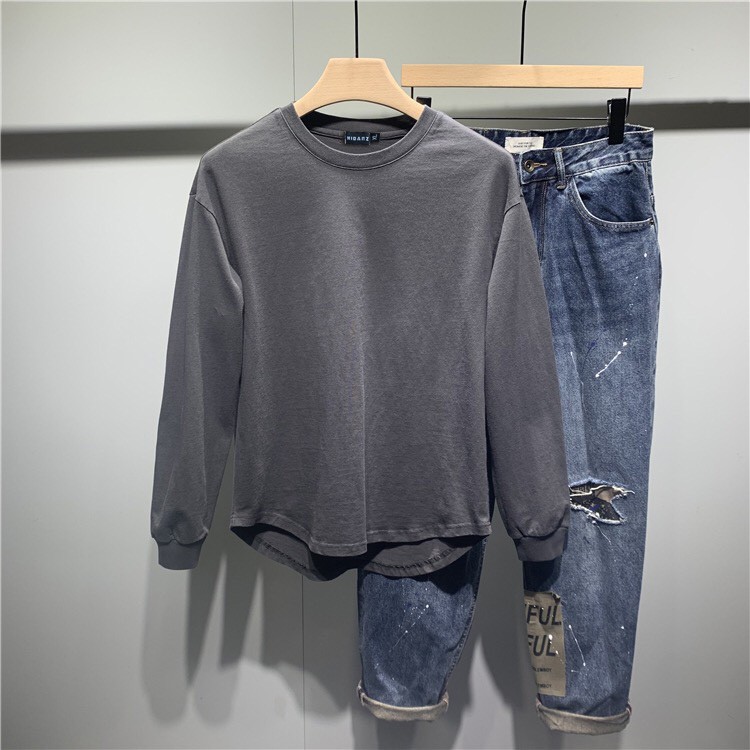 Áo Thun Tay Dài Sweater Vạt Bầu Chất Cotton Mềm Mại Thoáng Mát | BigBuy360 - bigbuy360.vn