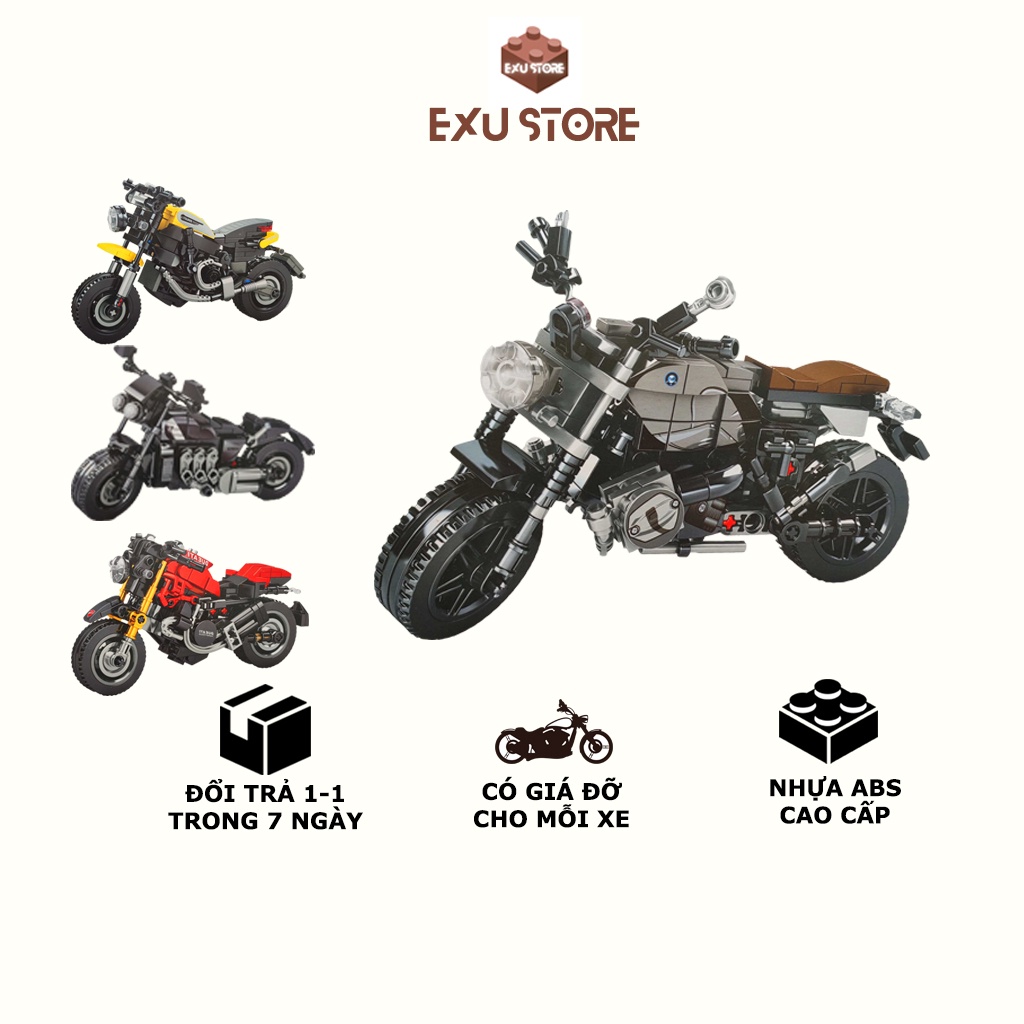Đồ chơi lắp ráp xe đua lắp ghép mô hình xe máy phân khối lớn cực ngầu EXU STORE