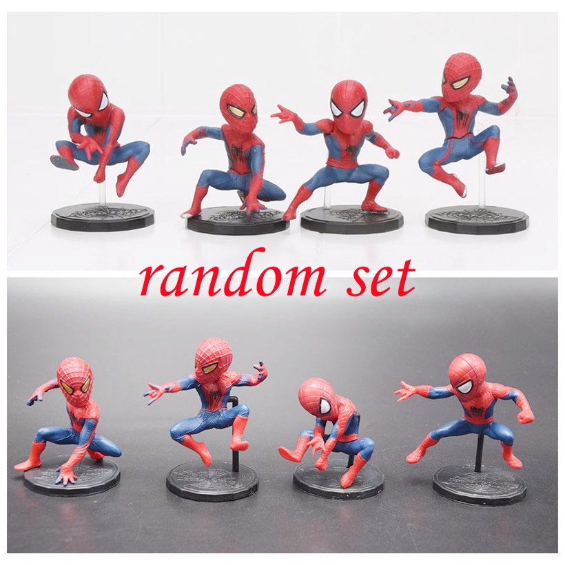 Set 4 mô hình đồ chơi nhân vật Spiderman trong phim The Avengers