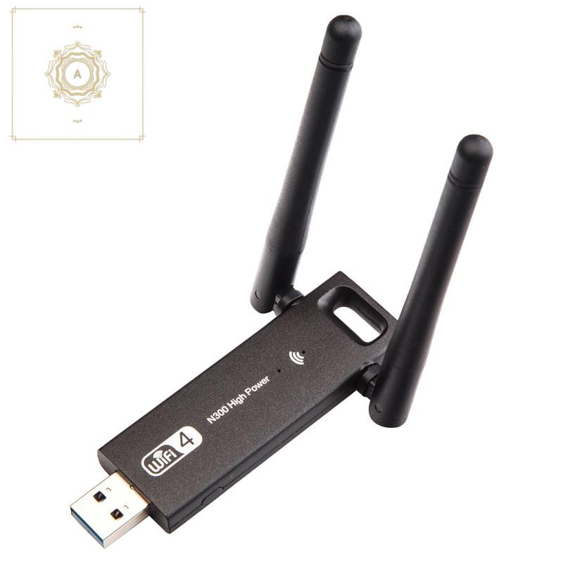 High Power 300Mbps Wifi Dongle Network Card 2.4GHz Wireless USB Wifi LAN Adapter for PC Desktop Laptop