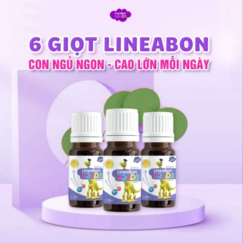 LineaBon K2+D3 hấp thu canxi hiệu quả - cải thiện chiều cao cho bé