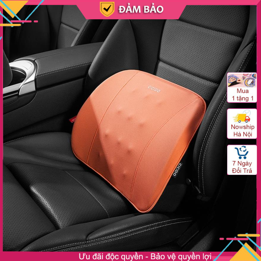 Đệm tựa lưng ô tô chính hãng Cicido - Tựa lưng có gai massage cao cấp, chất liệu êm ái dùng 4 mùa