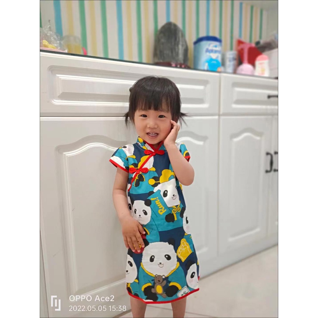 Đầm Công Chúa Kiểu Hán Phục Trung Hoa Thời Trang Xuân Thu Xinh Xắn Cho Bé Gái