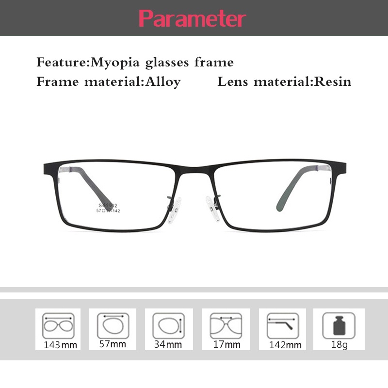 Mắt kính gọng siêu mỏng nhẹ phong cách doanh nhân thời trang cho nam nữ