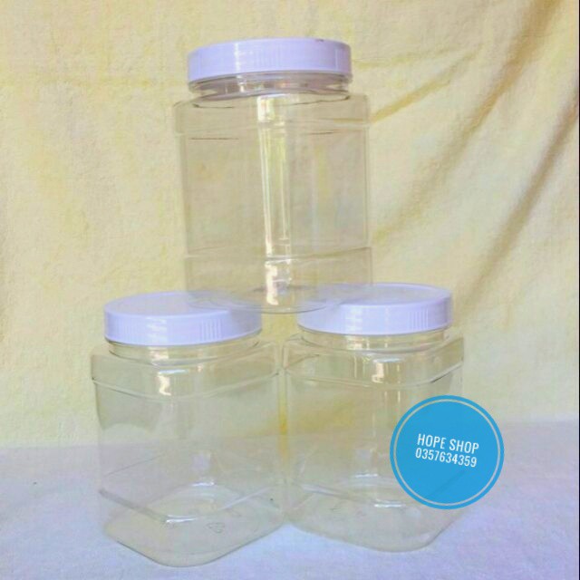 Hũ Nhựa Duy Tân 500g - Hũ Nhựa Nắp Trắng | BigBuy360 - bigbuy360.vn