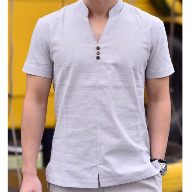 Áo Đũi Cổ Chui Màu Ghi Khói