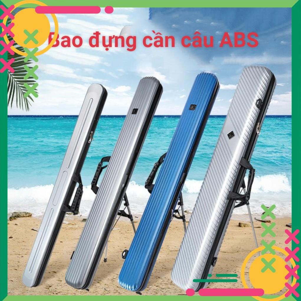 [SALE]  Bao Đựng Cần Câu Cá ABS Cứng Dài 1m25 Có Chân Chống