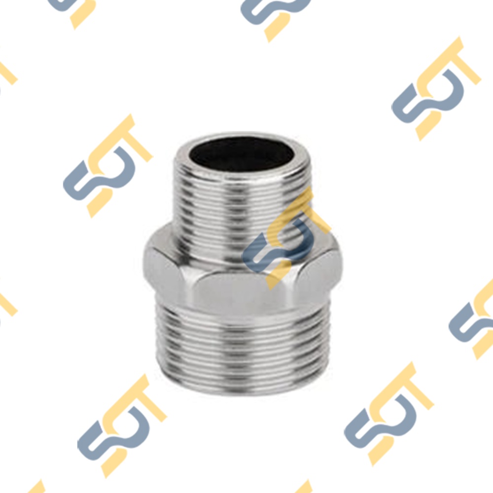[KÉP INOX BÓNG] Kép hai đầu ren ngoài INOX BÓNG RẺ Steel pipe fitting hexagon nipple Man thu đều 2 ren