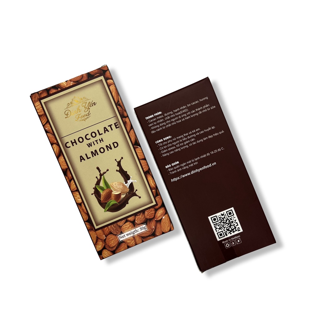 Socola Mix hạnh nhân DinhYen 50g đồ ăn vặt siêu ngon giá rẻ