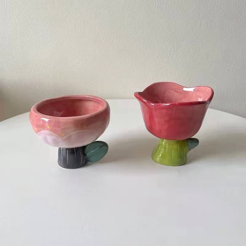 Tô Hình Hoa Tulip Thủ Công Dùng Để Trang Trí Ly Tách Trà