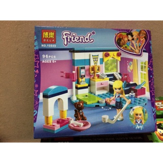 Mầu mô hình Lego bela 10849 Friends Cặn phòng xanh (96 mảnh)