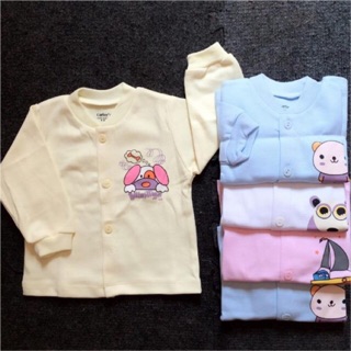 Combo 5 Áo Catter Nỉ Cài Khuy Sơ Sinh