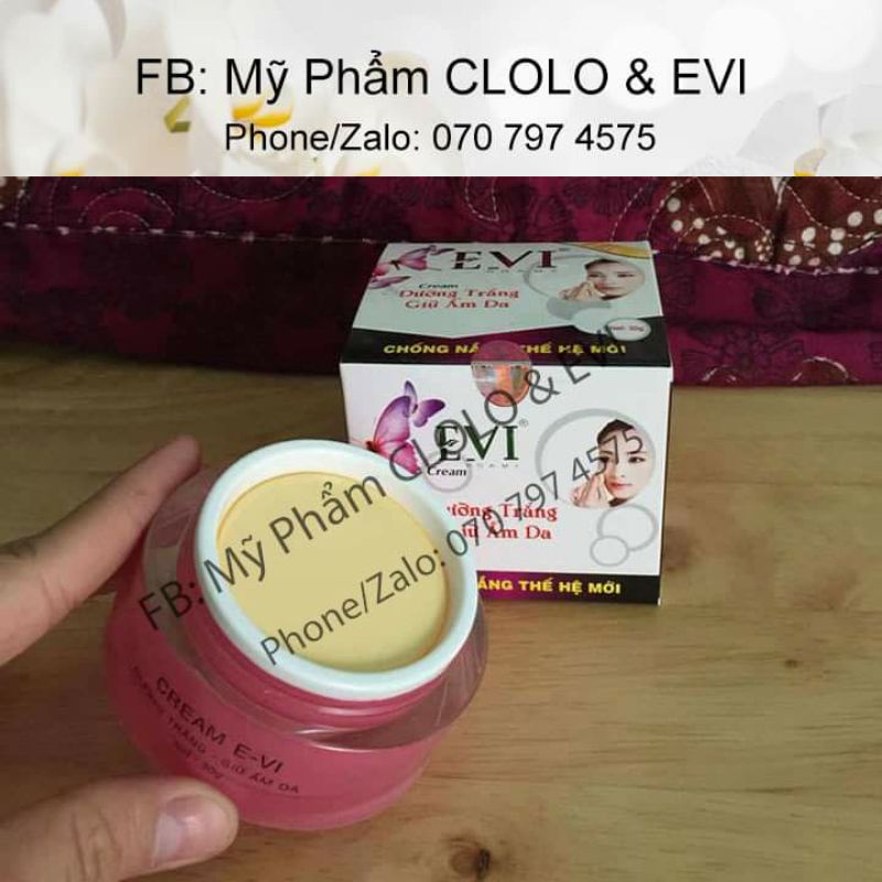 Kem dưỡng trắng giữ ẩm da evi