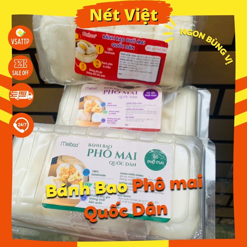 Bánh bao nhân phô mai Quốc Dân hộp 4 chiếc