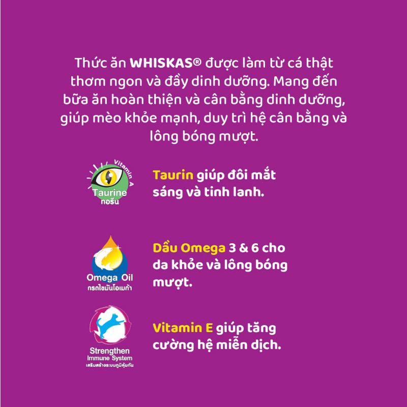 Whiskas@ Thức ăn mèo lớn 3kg