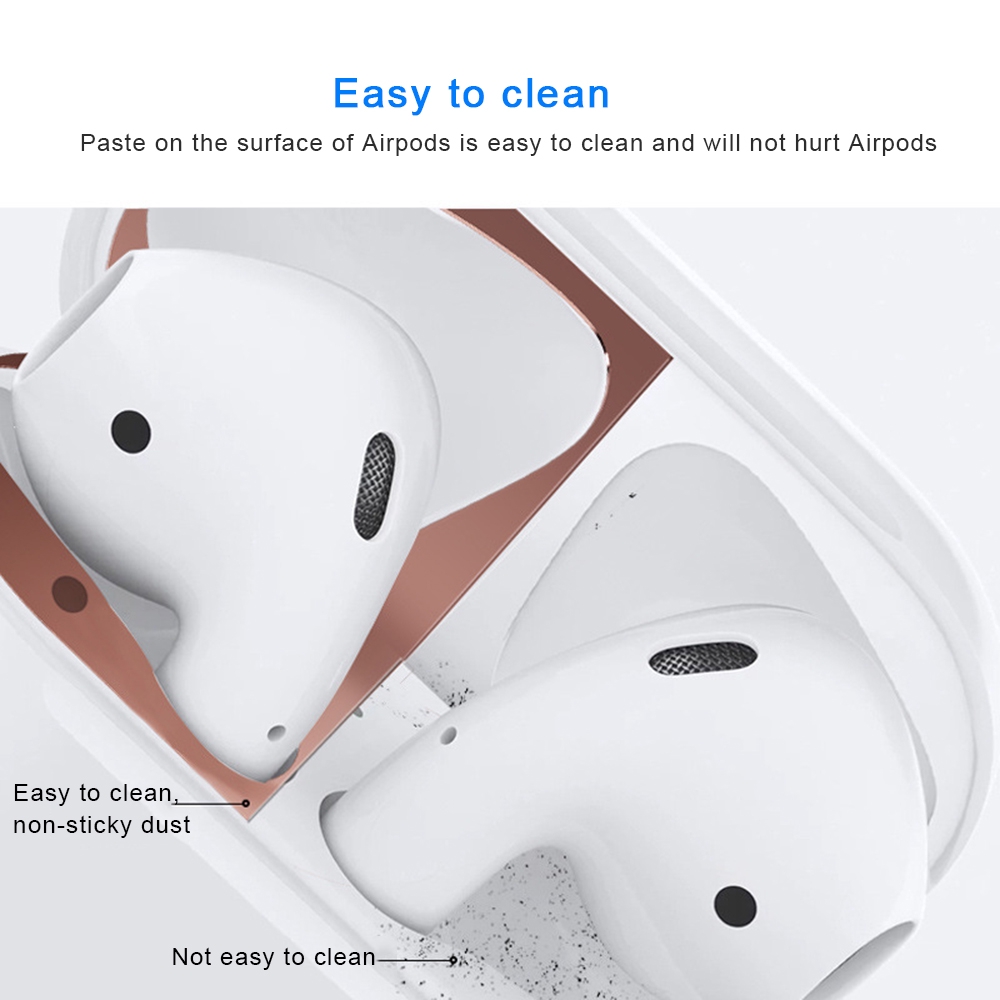 Miếng dán kim loại bảo vệ màu cho Airpods