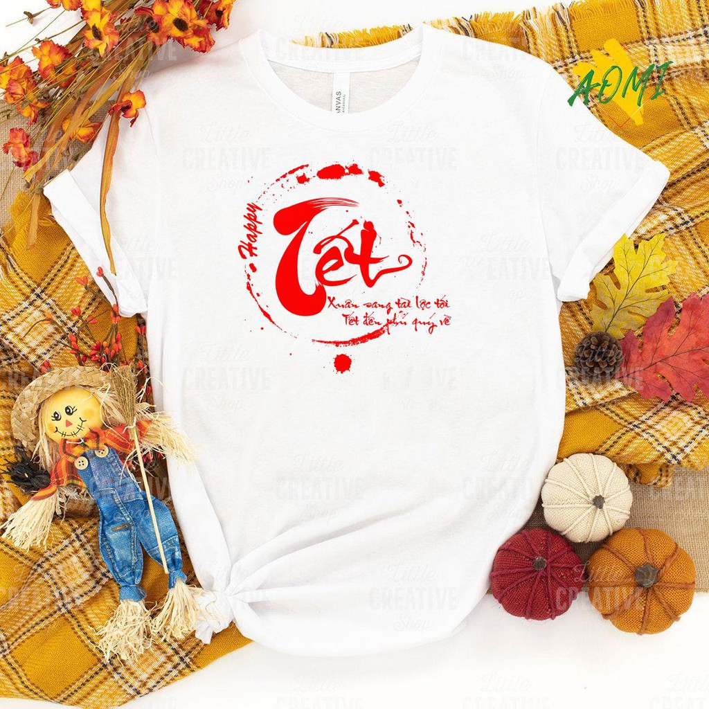 ÁO THUN UNISEX AOMI ĐẶC BIỆT TẾT TÀI LỘC MAY MẮN TAY NGẮN TAY LỠ NAM NỮ AOMIVN THỜI TRANG