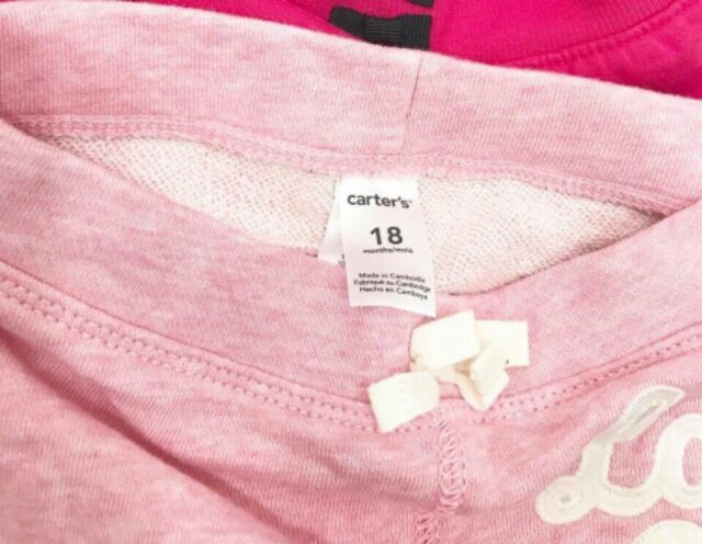 [THANH LÝ] Quần nỉ da cá Carter bé gái size 6m và 6 tuổi