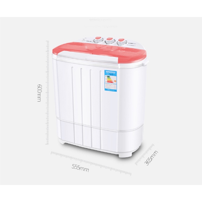 Máy giặt mini 2 lồng giặt 6kg cao cấp chính hãng siêu bền, tích kiệm điện năng dành cho gia đình