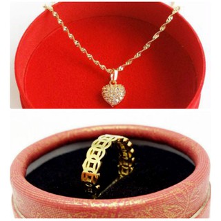 Combo vòng cổ nữ + nhẫn kim tiền nữ giá rẻ