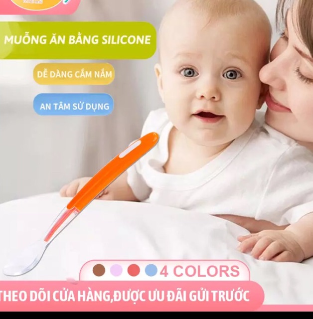 Sét 3 thìa ăn dặm silicon siêu mềm cho bé