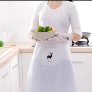 sét Tạp Dề Cao Su + Găng Tay Cao Su Siêu Dai Hình Hươu