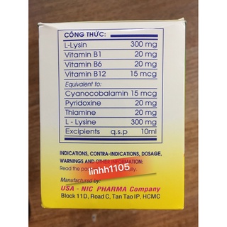 NIC-VITA SIRO 20 ỐNG